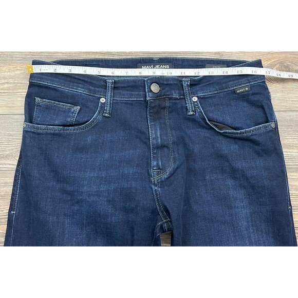 Mavi Mens Zach Straight Leg Jeans Blue 32/32 Denim Mid Rise 5 Pocket Medium Wash - Picture 11 of 14